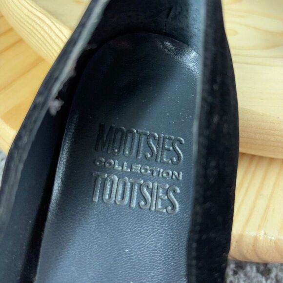 Mootsies Tootsies Beauty Kitten Heel Pumps Womens Size 8 Velvet Square Toe Shoes - Picture 8 of 10
